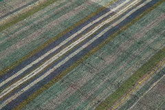 Chaput Kilim Gri Çizgili Pamuk Yün El Dokuma Halısı 184x283 Agacan