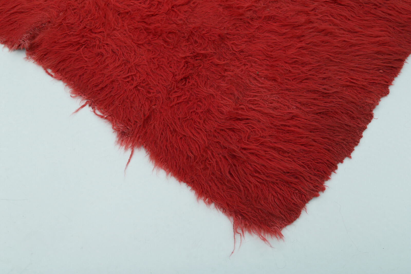 Tulu Kırmızı Geometrik Pamuk Yün El Dokuma Halısı 161x238 Agacan