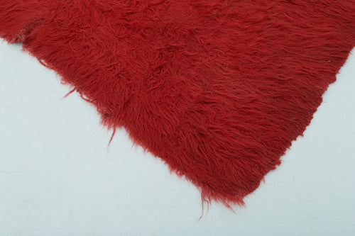 Tulu Kırmızı Geometrik Pamuk Yün El Dokuma Halısı 161x238 Agacan