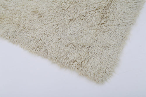 Tulu Bej Geometrik Pamuk Yün El Dokuma Halısı 125x167 Agacan