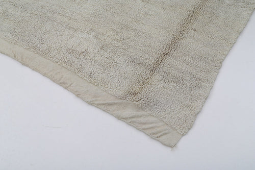 Tulu Bej Geometrik Pamuk Yün El Dokuma Halısı 140x184 Agacan