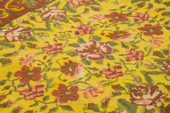 Moldovian Floral Siyah Çiçekli Pamuk Yün Keçi Tüyü El Dokuma Halısı 232x305 Agacan