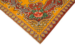 Moldovian Floral Kırmızı Çiçekli Pamuk Yün Keçi Tüyü El Dokuma Halısı 192x275 Agacan