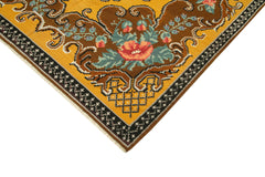 Moldovian Floral Kahverengi Çiçekli Pamuk Yün Keçi Tüyü El Dokuma Halısı 176x262 Agacan