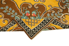 Moldovian Floral Kahverengi Çiçekli Pamuk Yün Keçi Tüyü El Dokuma Halısı 176x262 Agacan