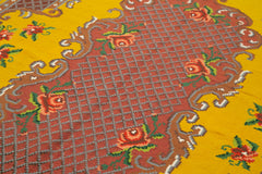 Moldovian Floral Kırmızı Çiçekli Pamuk Yün Keçi Tüyü El Dokuma Halısı 173x263 Agacan