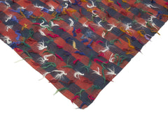 Anatolian Kilim Kırmızı Çizgili Pamuk Yün El Dokuma Halısı 185x324 Agacan