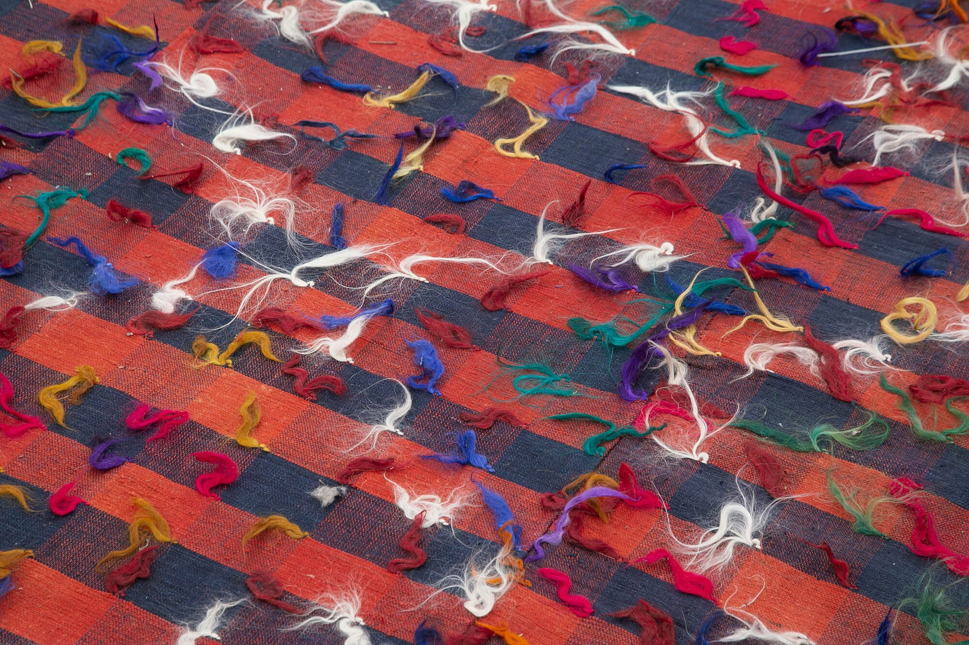 Anatolian Kilim Kırmızı Çizgili Pamuk Yün El Dokuma Halısı 185x324 Agacan