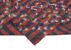 Anatolian Kilim Kırmızı Çizgili Pamuk Yün El Dokuma Halısı 185x324 Agacan