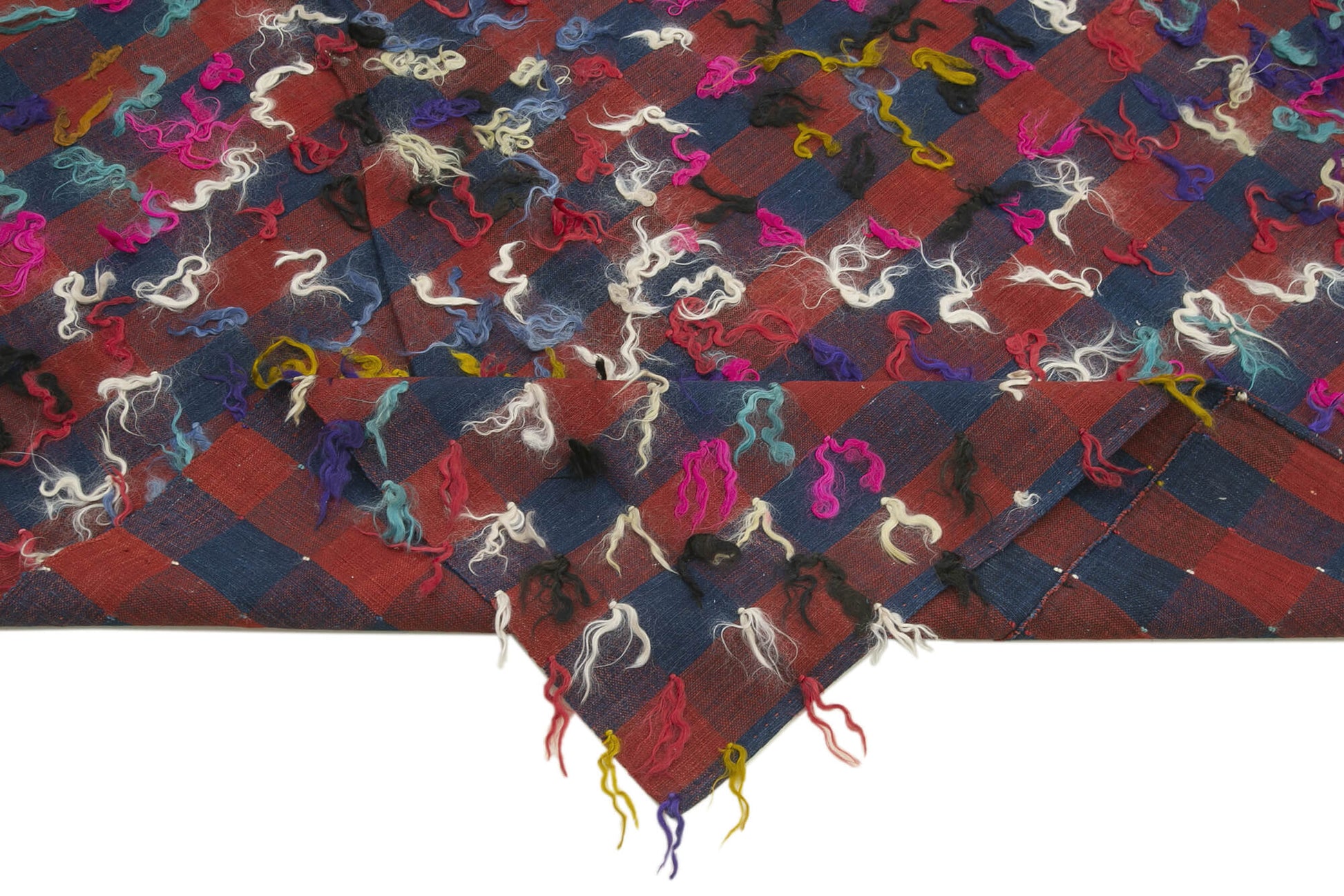 Anatolian Kilim Kırmızı Çizgili Pamuk Yün El Dokuma Halısı 187x295 Agacan