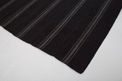 Striped Kilim Kahverengi Çizgili Keçi Tüyü El Dokuma Halısı 210x260 Agacan