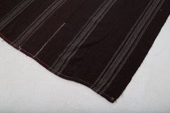 Striped Kilim Kahverengi Çizgili Keçi Tüyü El Dokuma Halısı 225x300 Agacan