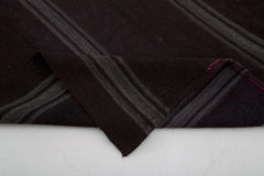 Striped Kilim Kahverengi Çizgili Keçi Tüyü El Dokuma Halısı 225x300 Agacan