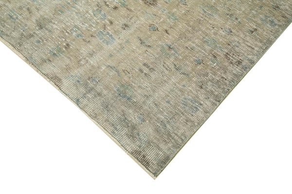 Overdyed Vintage Gri Eskitme Pamuk Yün El Dokuma Halısı 155x257 Agacan