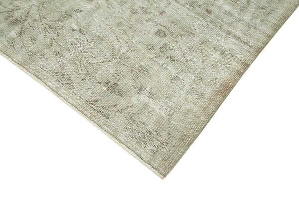 Overdyed Vintage Gri Eskitme Pamuk Yün El Dokuma Halısı 180x265 Agacan