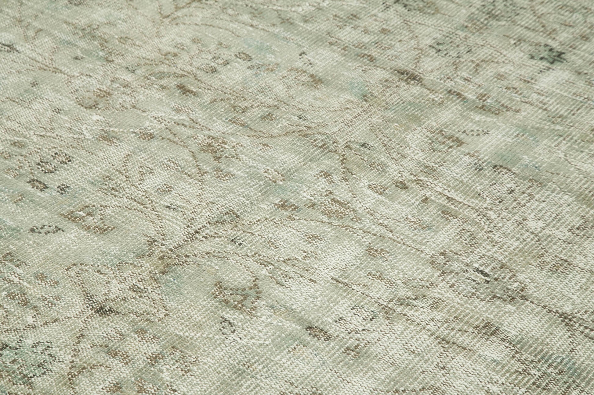 Overdyed Vintage Gri Eskitme Pamuk Yün El Dokuma Halısı 180x265 Agacan