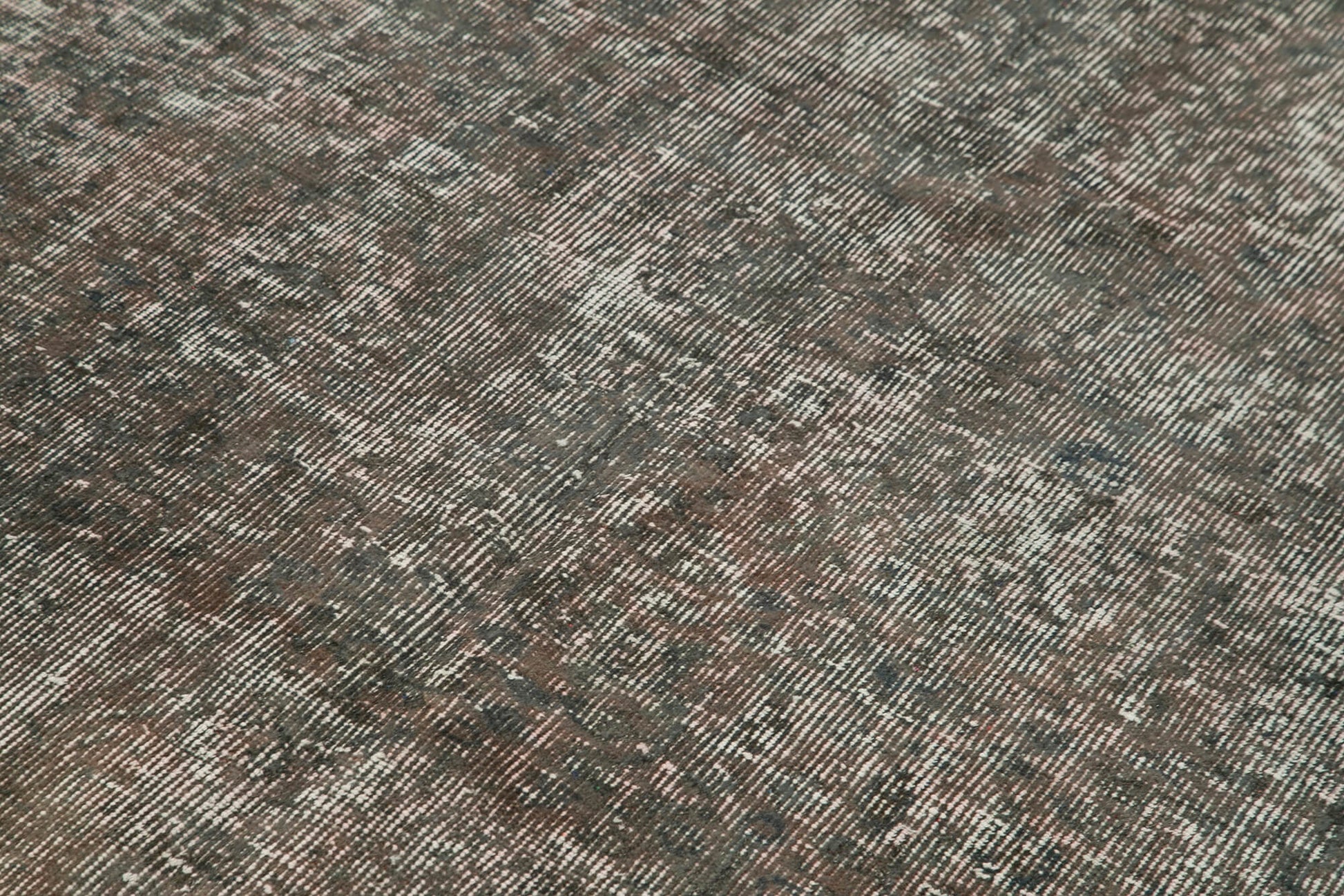 Overdyed Vintage Gri Eskitme Pamuk Yün El Dokuma Halısı 157x257 Agacan