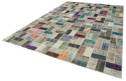 Kırk Yama Pembe Patchwork Pamuk Yün El Dokuma Halısı 297x414 Agacan