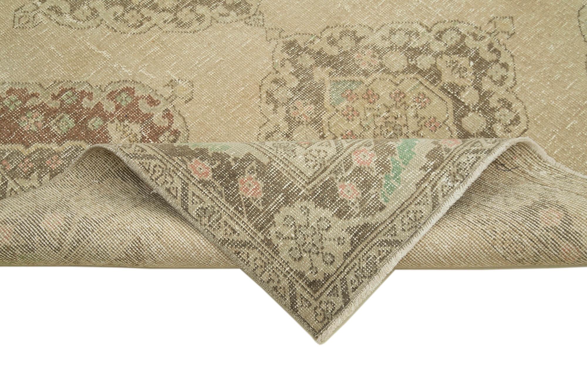 Zile Bej Eskitme Pamuk Yün El Dokuma Halısı 146x370 Agacan