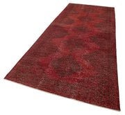 Zile Kırmızı Eskitme Pamuk Yün El Dokuma Halısı 144x381 Agacan