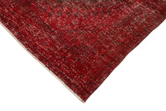 Zile Kırmızı Eskitme Pamuk Yün El Dokuma Halısı 150x361 Agacan