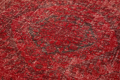 Zile Kırmızı Eskitme Pamuk Yün El Dokuma Halısı 150x361 Agacan