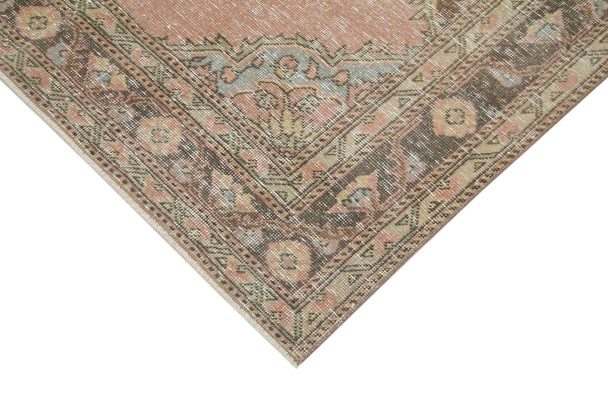 Zile Bej Eskitme Pamuk Yün El Dokuma Halısı 144x390 Agacan