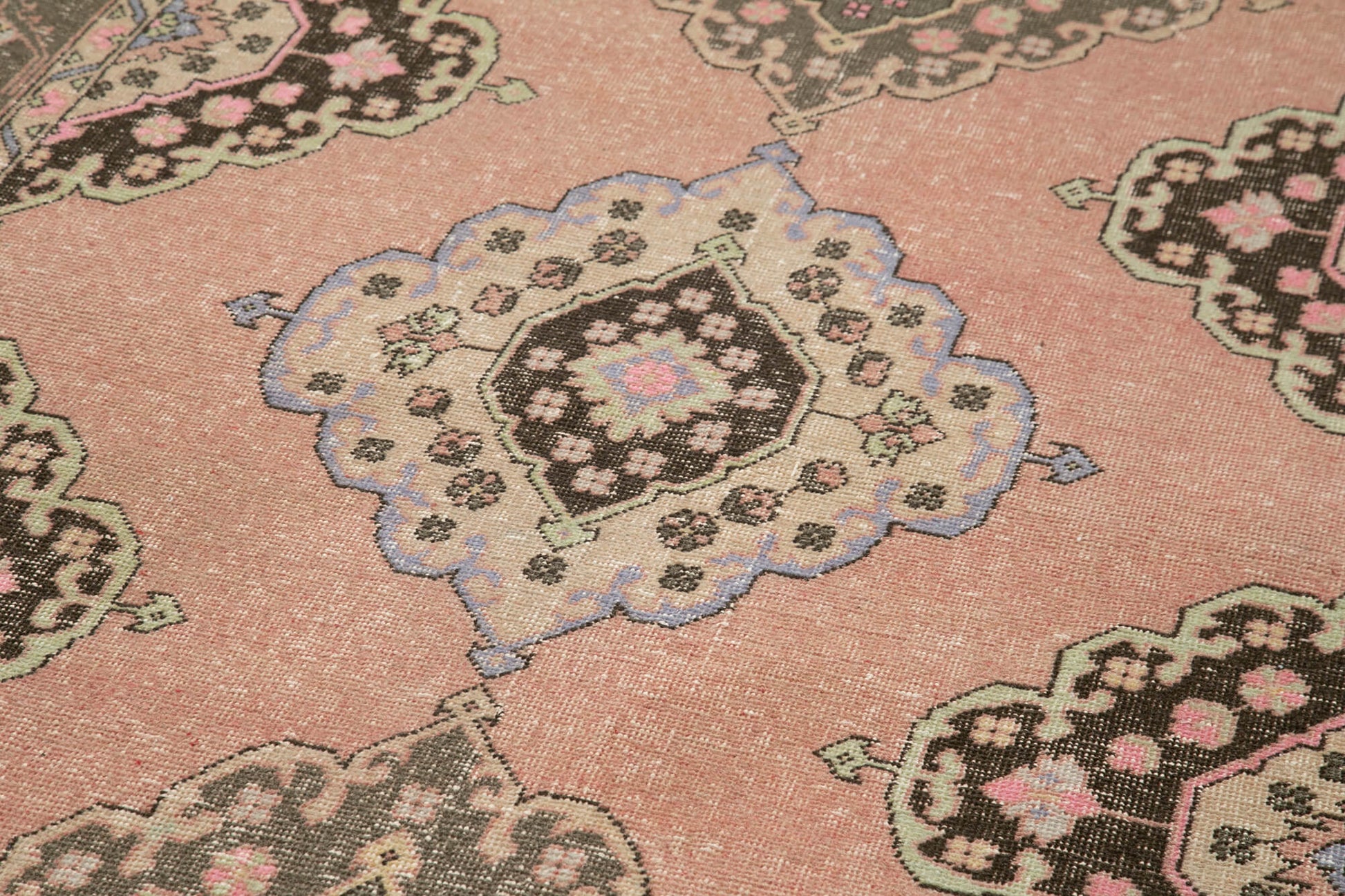 Zile Bej Eskitme Pamuk Yün El Dokuma Halısı 145x391 Agacan