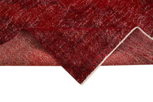 Zile Kırmızı Eskitme Pamuk Yün El Dokuma Halısı 144x380 Agacan