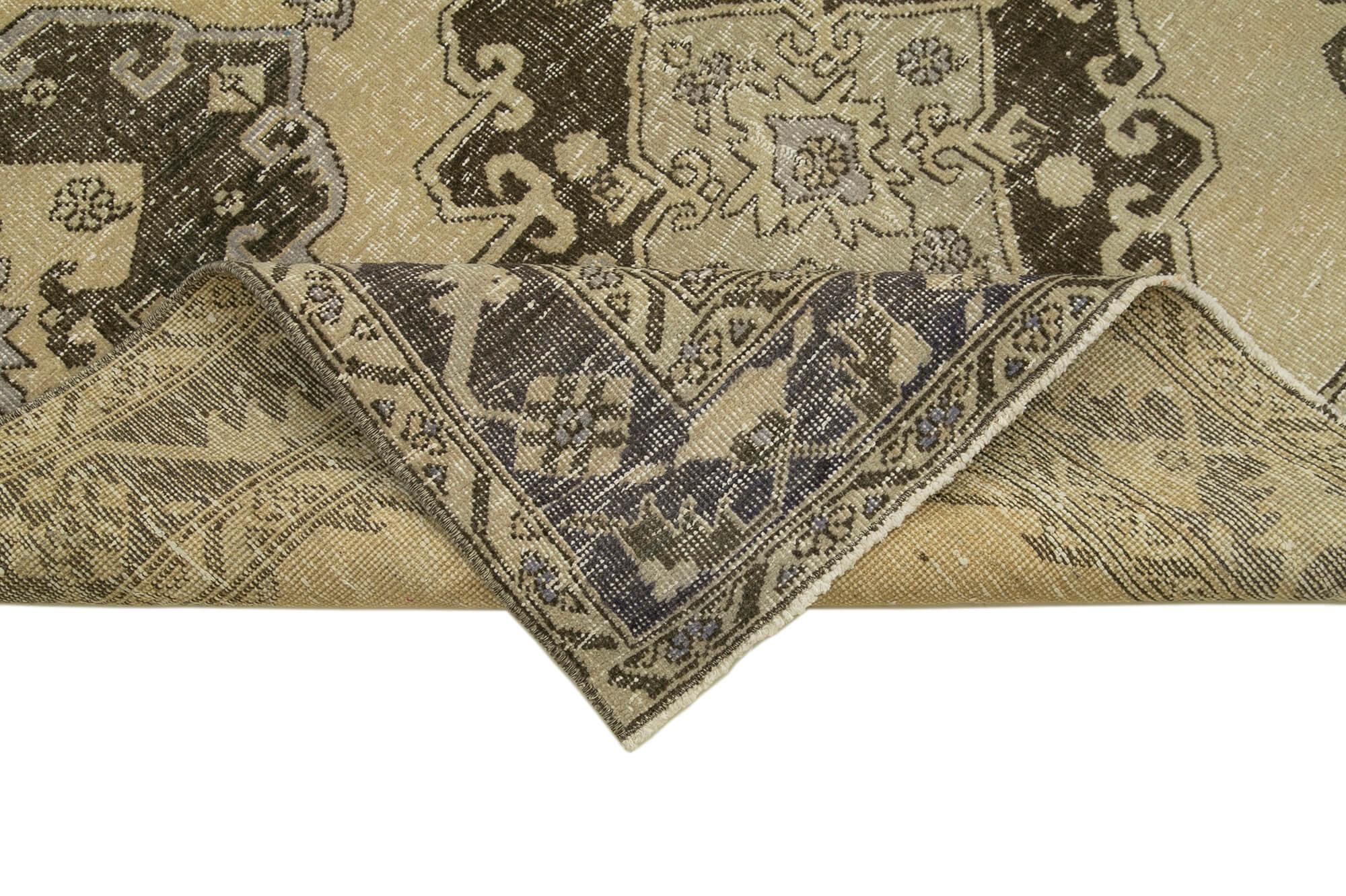 Zile Bej Eskitme Pamuk Yün El Dokuma Halısı 146x405 Agacan