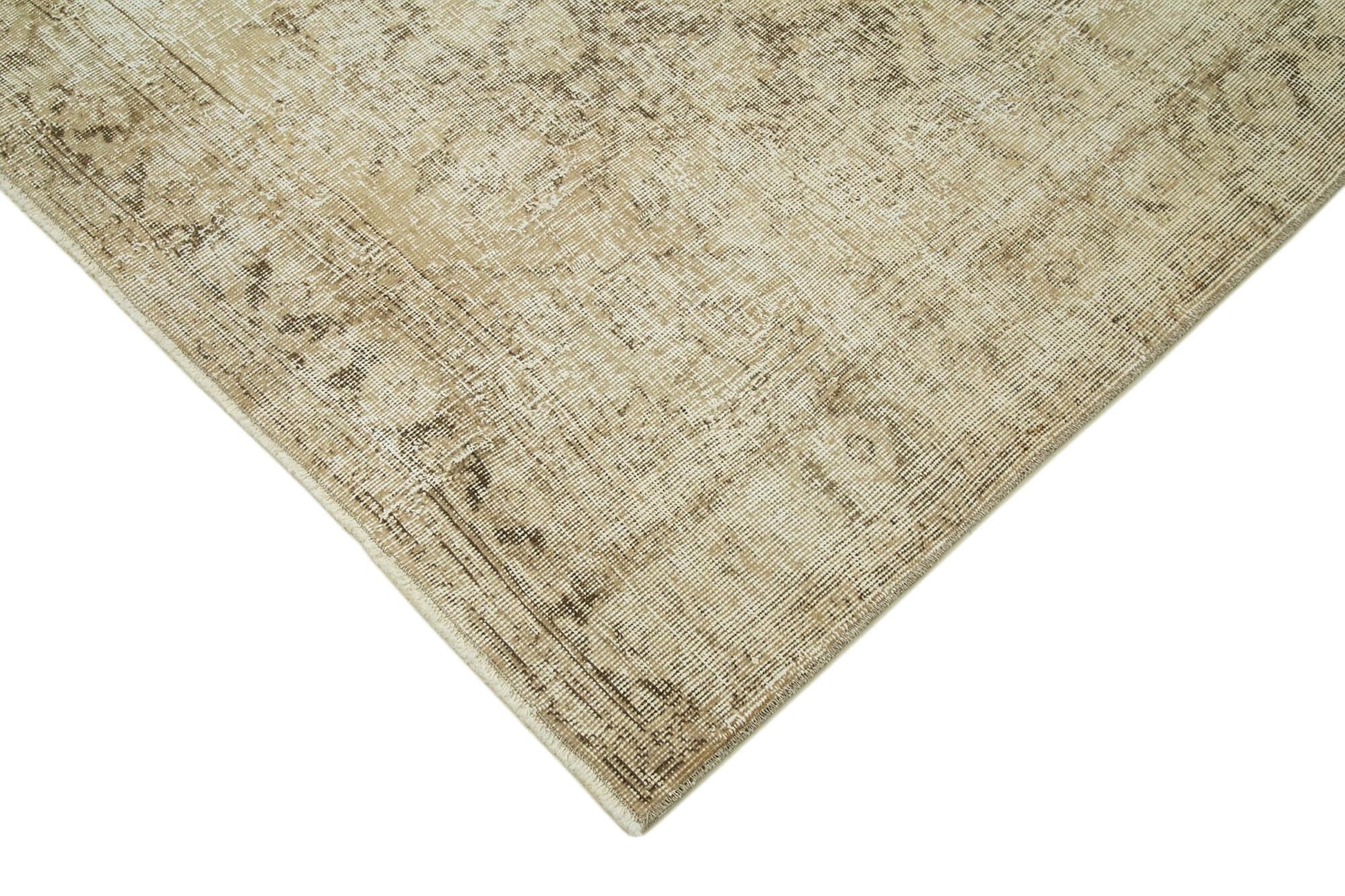 Zile Bej Eskitme Pamuk Yün El Dokuma Halısı 148x383 Agacan