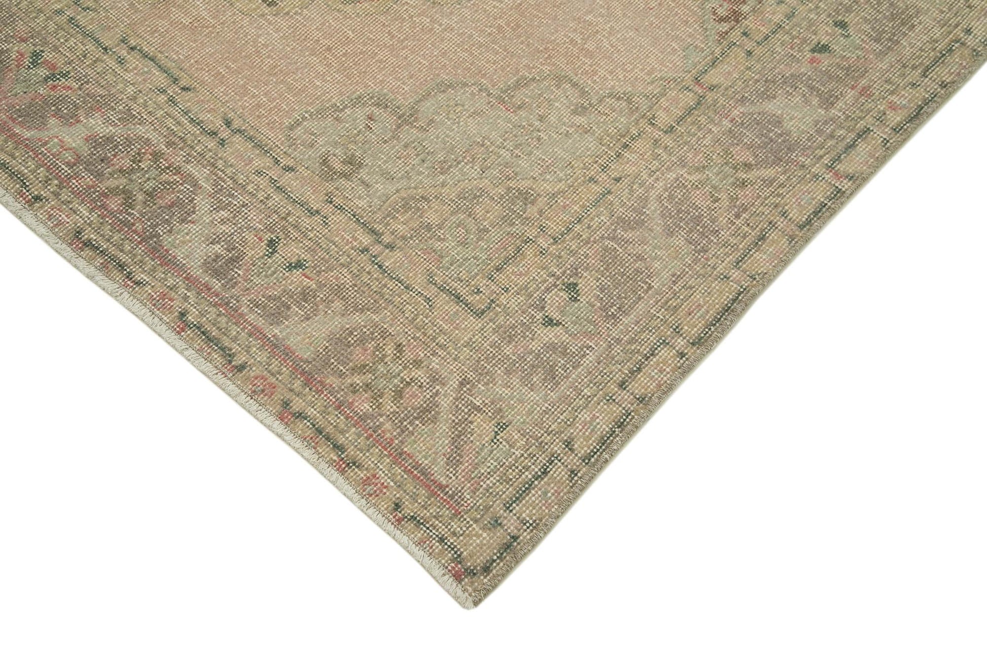 Zile Bej Eskitme Pamuk Yün El Dokuma Halısı 145x393 Agacan