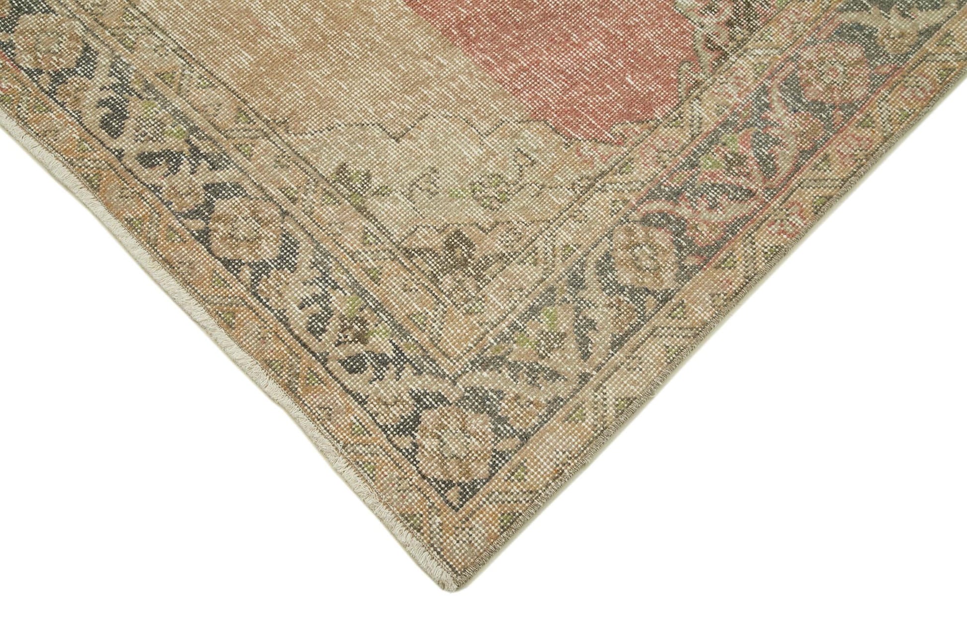 Zile Bej Eskitme Pamuk Yün El Dokuma Halısı 144x378 Agacan