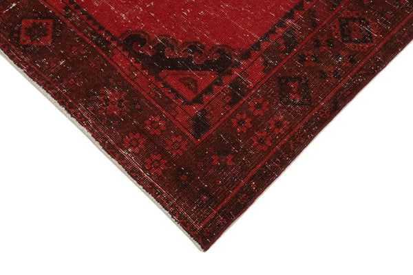 Zile Kırmızı Eskitme Pamuk Yün El Dokuma Halısı 140x392 Agacan