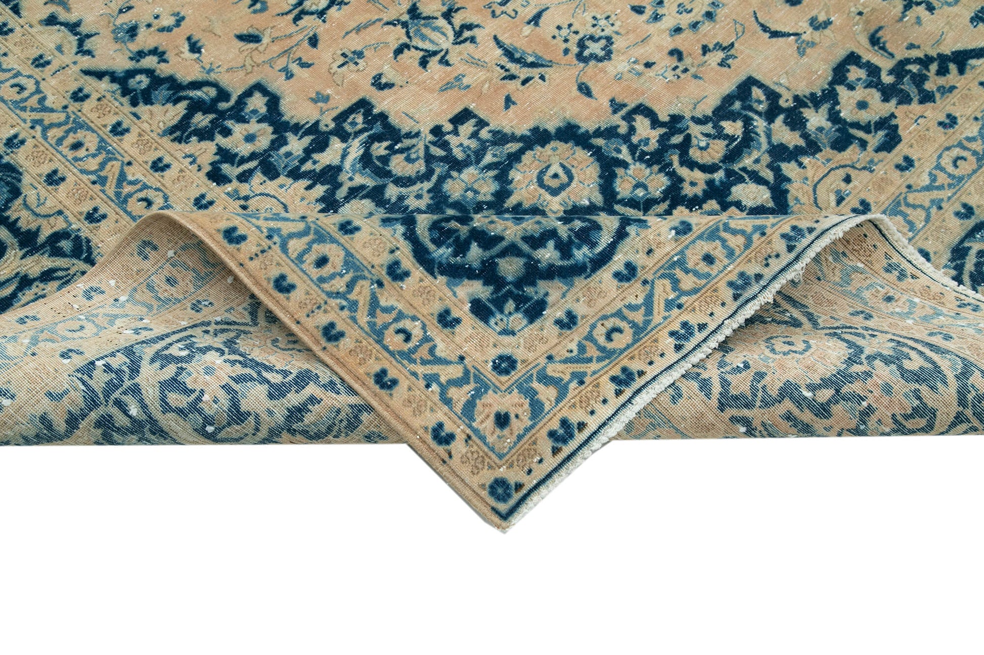 Persian Bej Klasik Pamuk Yün El Dokuma Halısı 302x413 Agacan