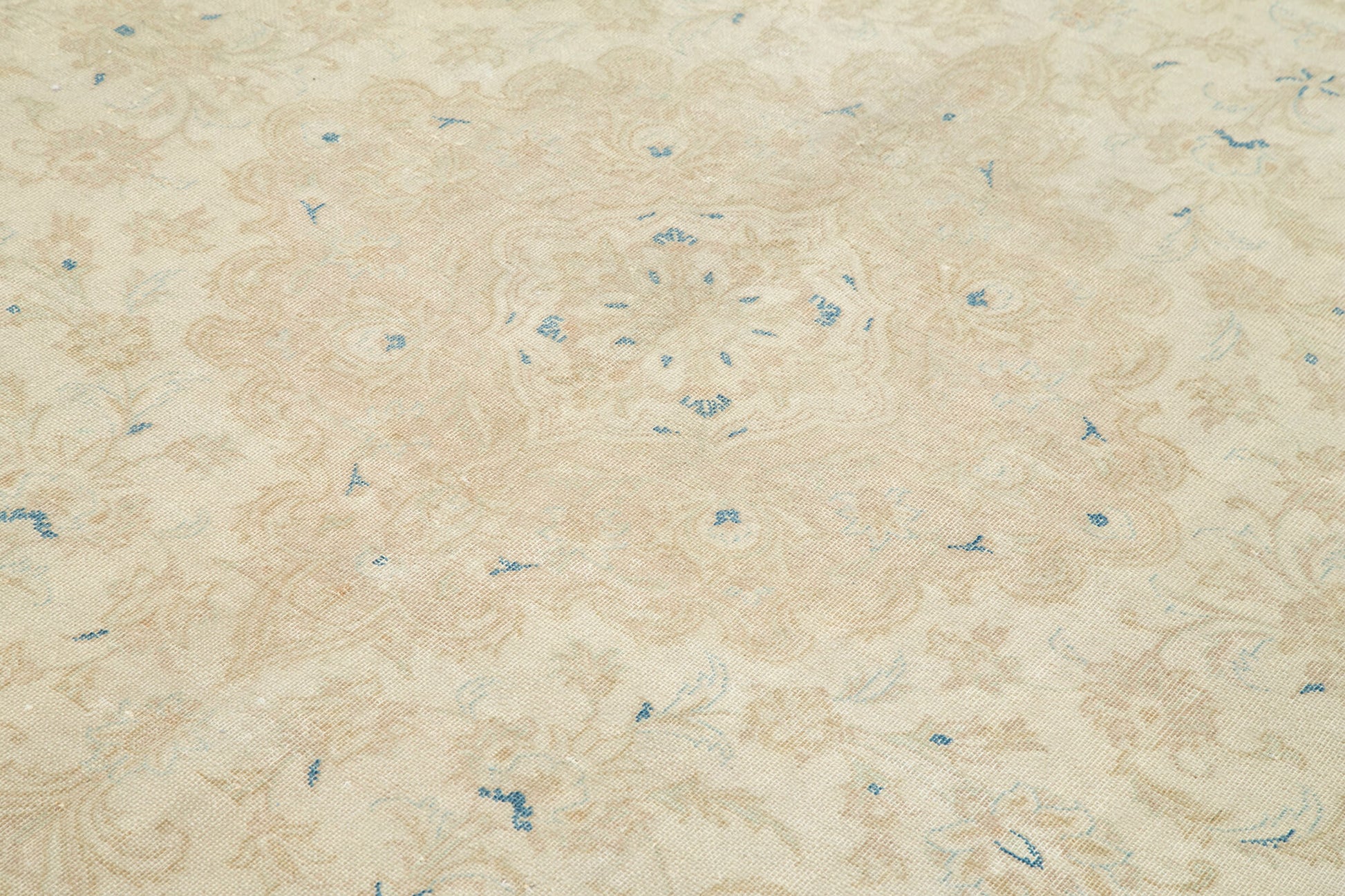 Persian Bej Klasik Pamuk Yün El Dokuma Halısı 205x295 Agacan