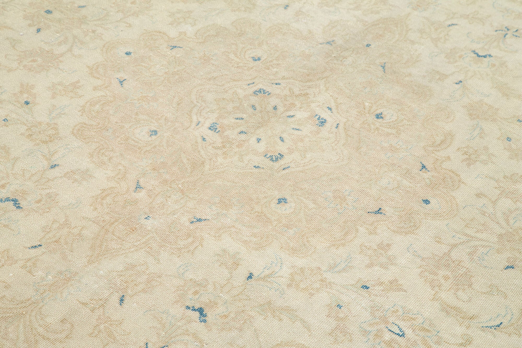 Persian Bej Klasik Pamuk Yün El Dokuma Halısı 205x295 Agacan