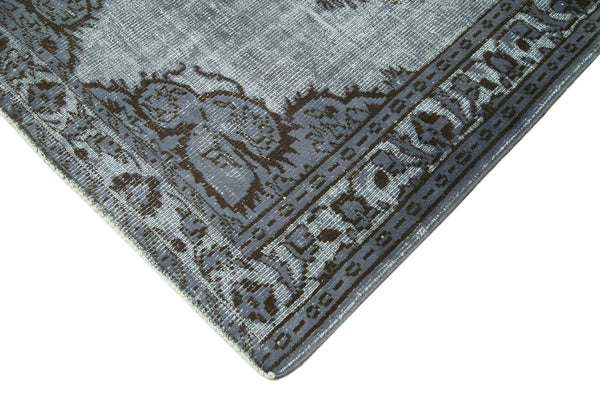 Oyma Vintage Gri Eskitme Pamuk Yün El Dokuma Halısı 160x258 Agacan