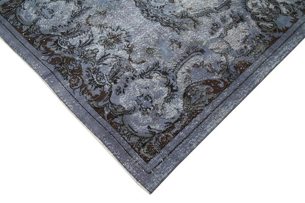 Oyma Vintage Gri Eskitme Pamuk Yün El Dokuma Halısı 154x264 Agacan