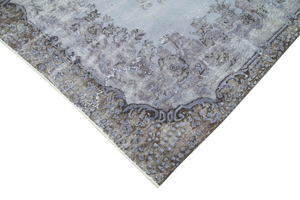 Oyma Vintage Gri Eskitme Pamuk Yün El Dokuma Halısı 158x267 Agacan