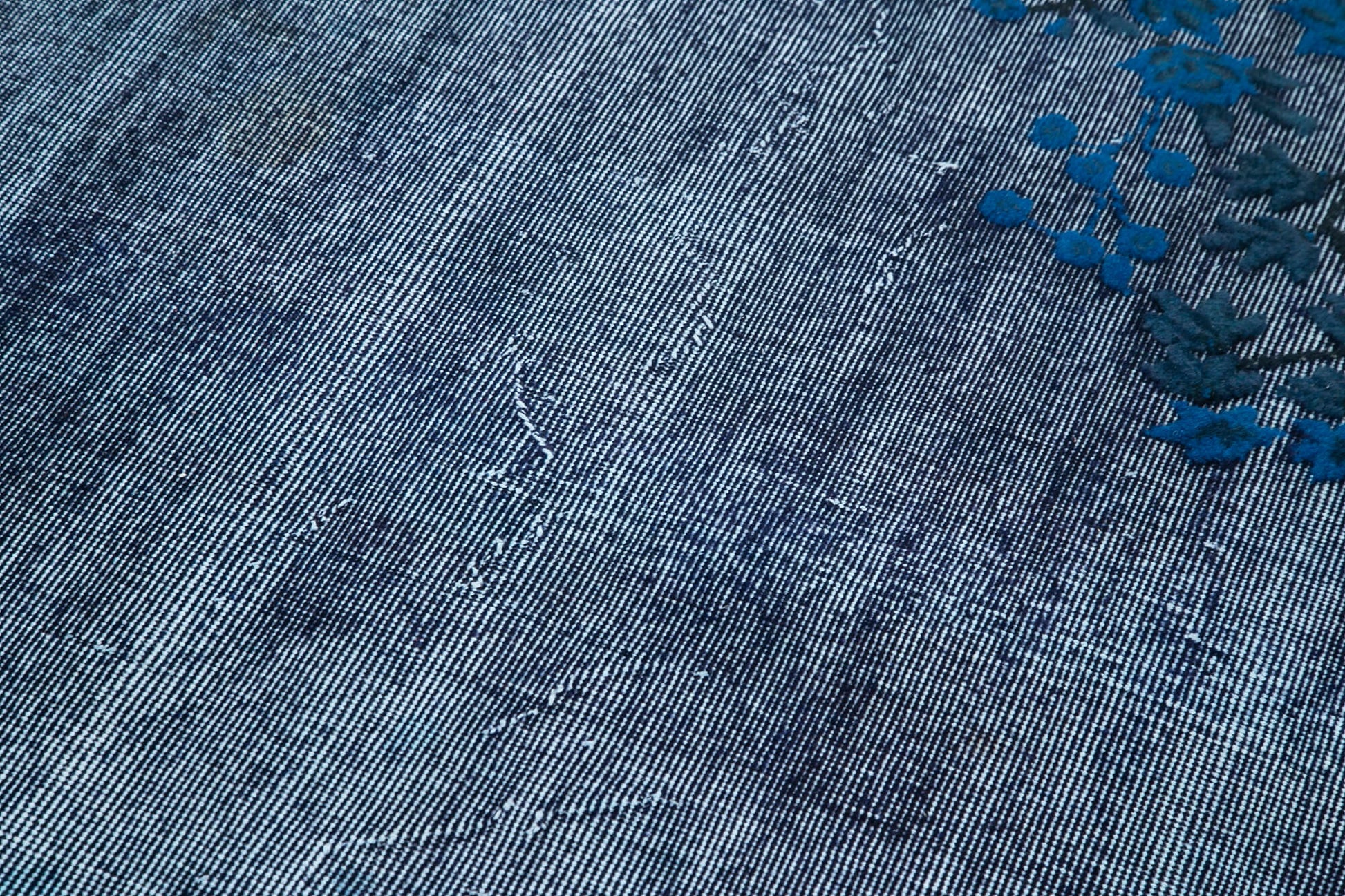 Oyma Vintage Mor Eskitme Pamuk Yün El Dokuma Halısı 112x201 Agacan