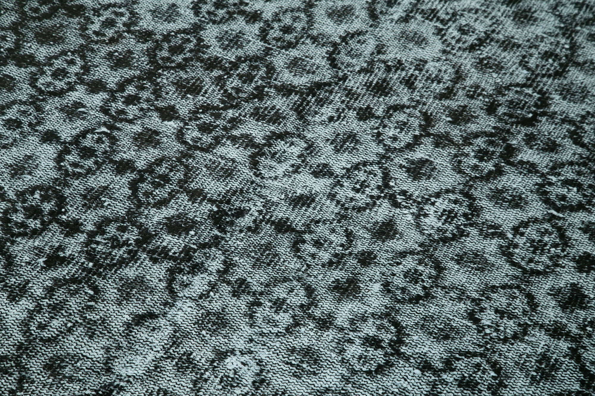 Oyma Vintage Siyah Eskitme Pamuk Yün El Dokuma Halısı 138x233 Agacan