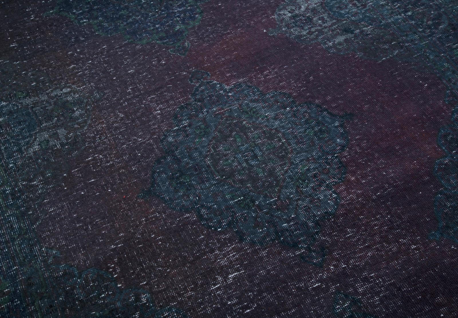 Zile Gri Eskitme Pamuk Yün El Dokuma Halısı 143x373 Agacan