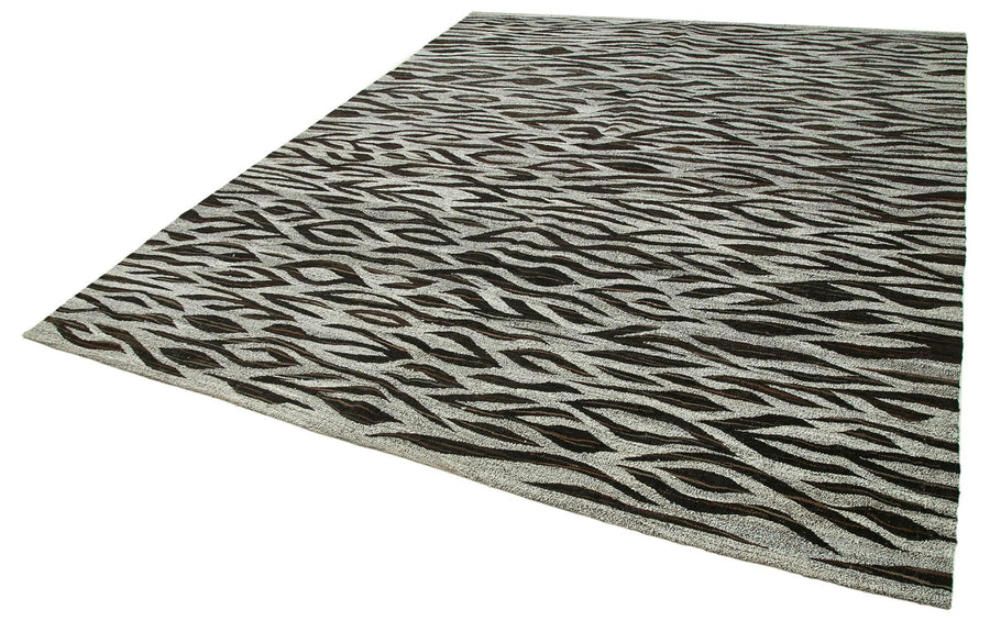 Scrap Turuncu Geometrik Pamuk Yün El Dokuma Halısı 250x307 Agacan