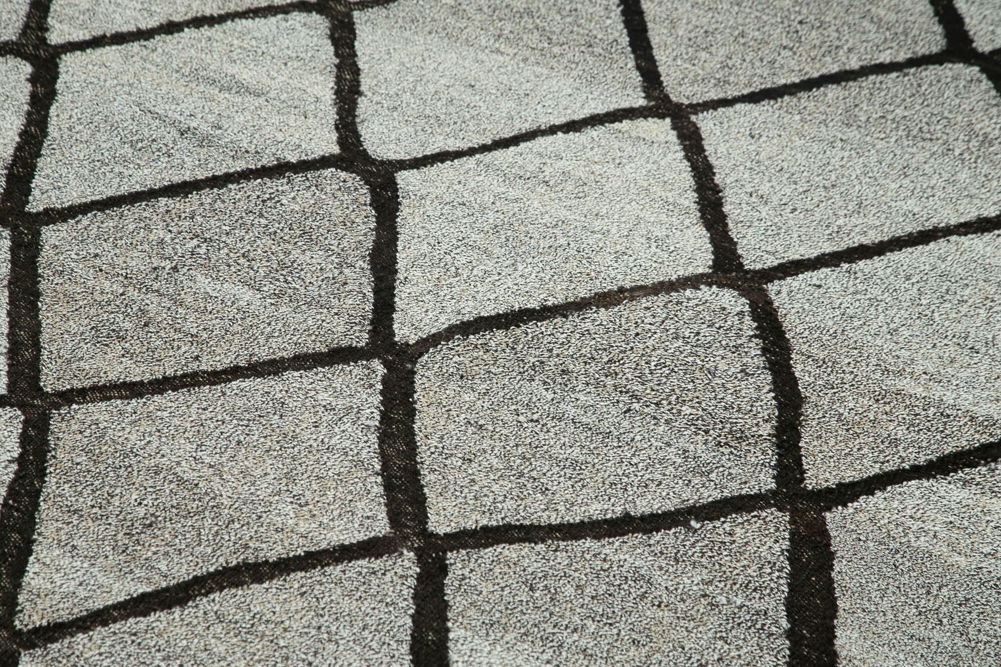 Scrap Mavi Geometrik Pamuk Yün El Dokuma Halısı 246x318 Agacan