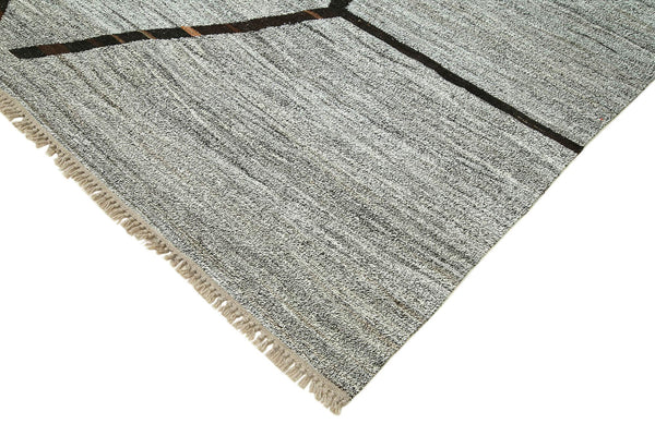 Scrap Sarı Geometrik Pamuk Yün El Dokuma Halısı 300x448 Agacan