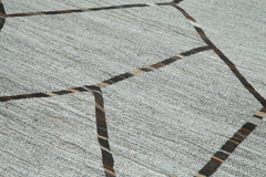 Scrap Sarı Geometrik Pamuk Yün El Dokuma Halısı 300x448 Agacan