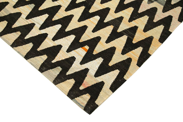 Scrap Bej Geometrik Pamuk Yün El Dokuma Halısı 237x320 Agacan