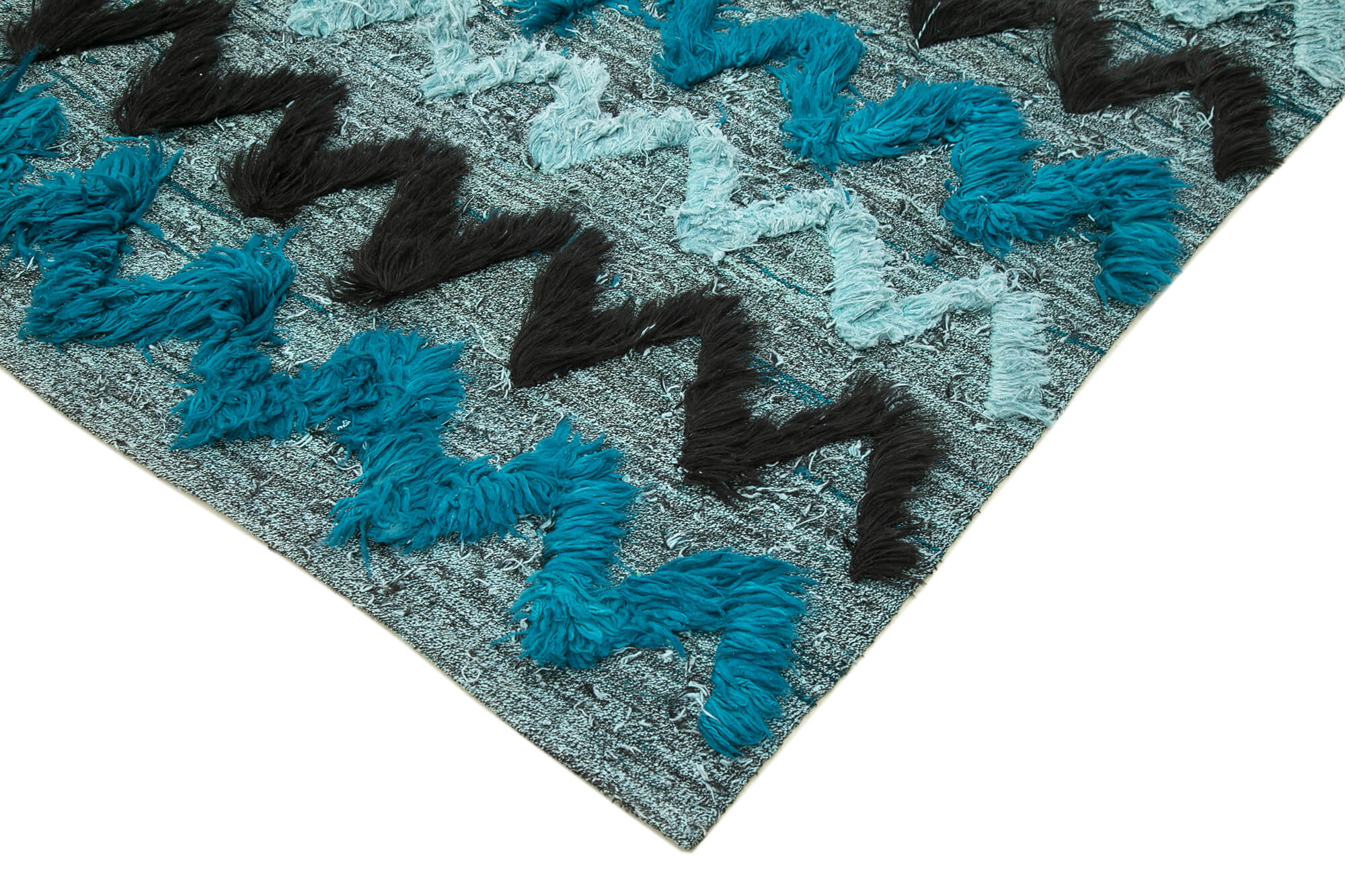 Scrap Fuşya Geometrik Pamuk Yün El Dokuma Halısı 246x366 Agacan