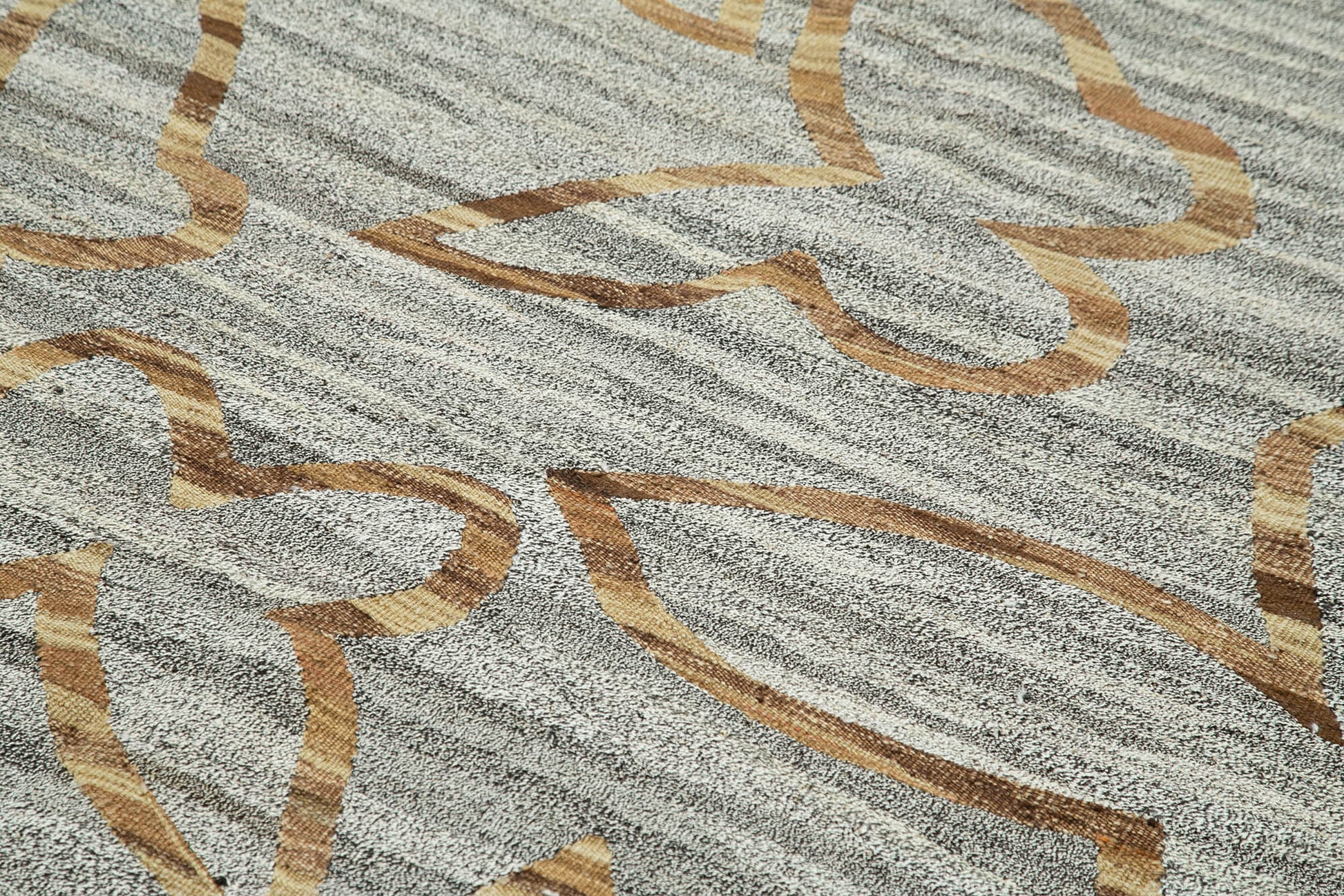 Scrap Mavi Geometrik Pamuk Yün El Dokuma Halısı 237x307 Agacan